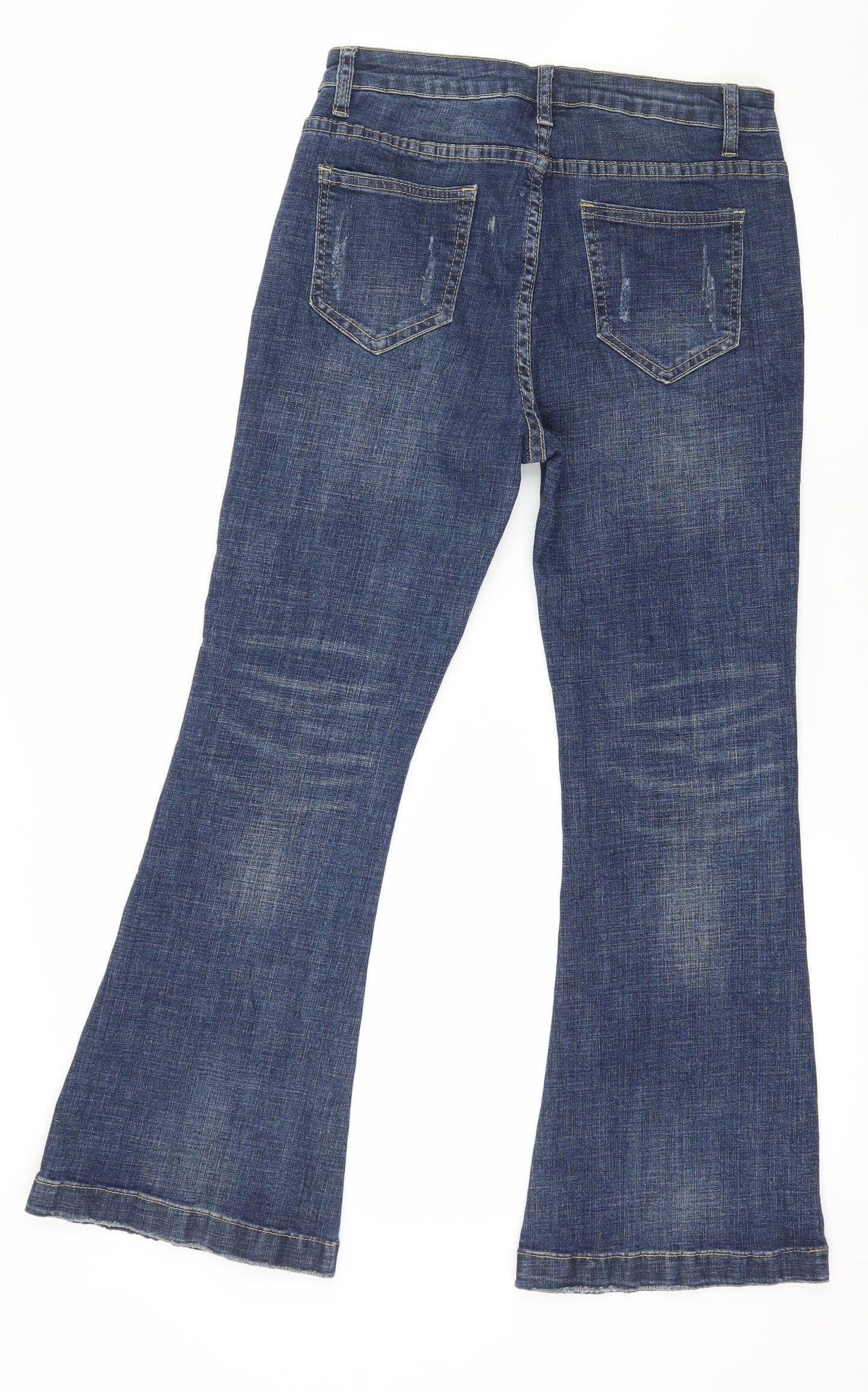 Womens UK Size 30 in Preworn Regular Fit Bootcut Blue Jeans