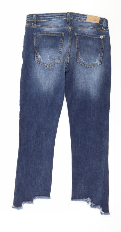 R Denim Womens Blue  Denim Cropped Jeans Size M L24 in