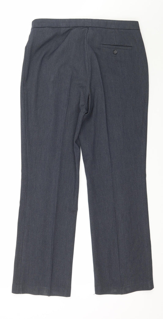 Womens UK Size 12 Marks and Spencer Regular Fit  Blue Trousers