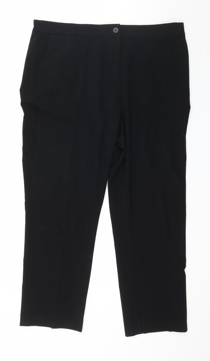 Isle Womens Black   Trousers  Size 18 L26 in