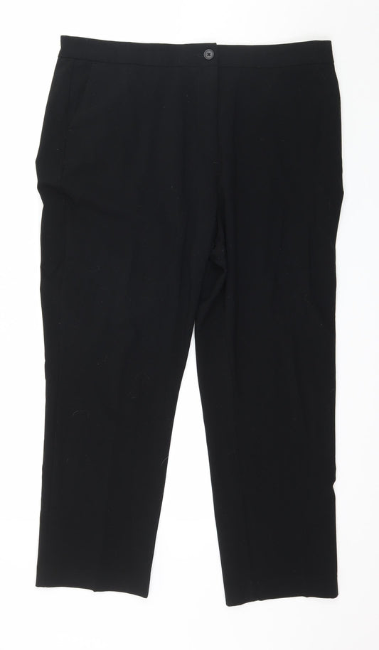 Isle Womens Black   Trousers  Size 18 L26 in