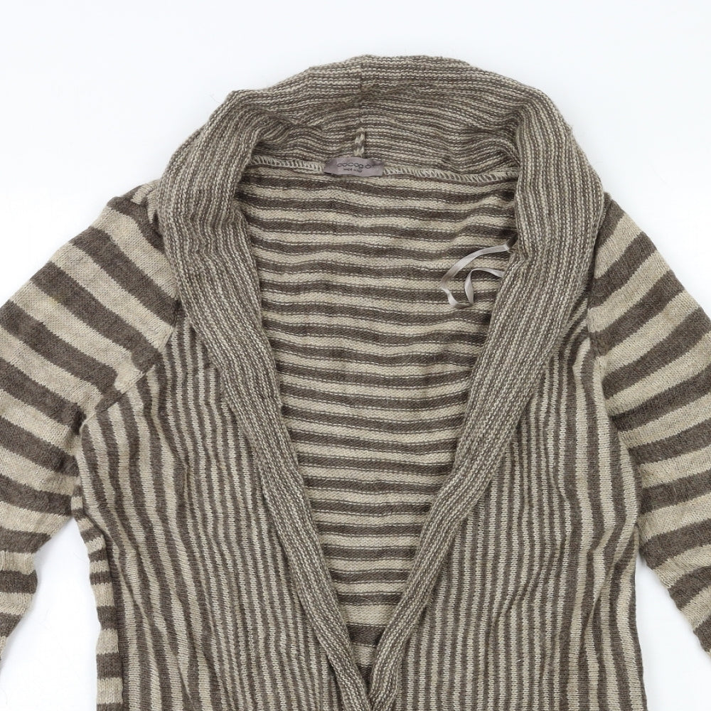 Womens UK Size M Cocogio Beige Cardigan Jumper