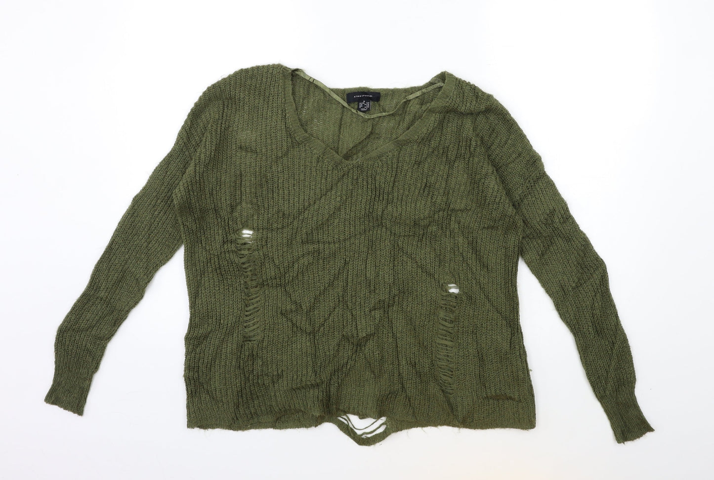 Womens UK Size 6 Atmosphere Green Pullover Jumper
