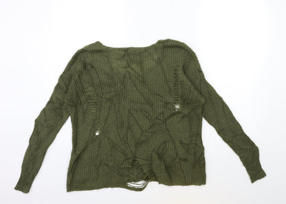 Womens UK Size 6 Atmosphere Green Pullover Jumper