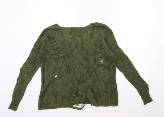 Womens UK Size 6 Atmosphere Green Pullover Jumper