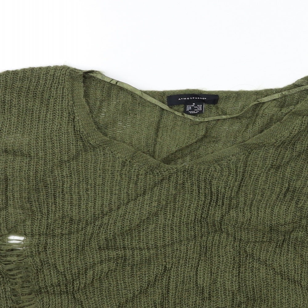 Womens UK Size 6 Atmosphere Green Pullover Jumper