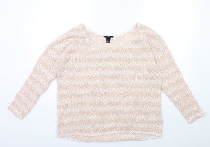 Womens UK Size M H&M Pink Pullover Jumper