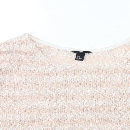 Womens UK Size M H&M Pink Pullover Jumper