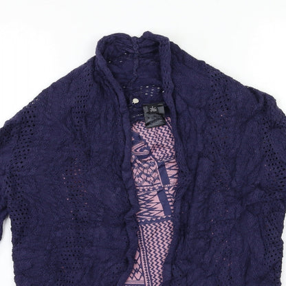 Oasis Womens Blue  Knit Cardigan Jumper Size S