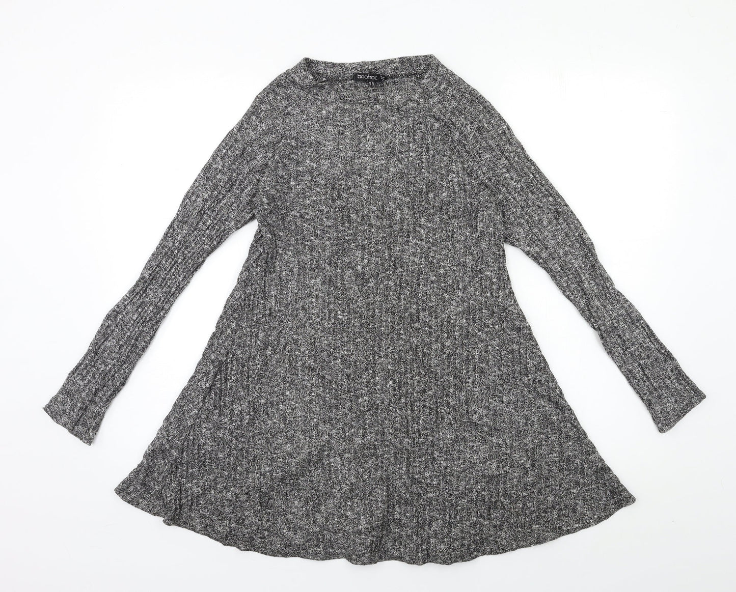 Boohoo Womens Grey  Knit Pullover Jumper Size 10