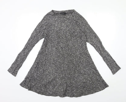 Boohoo Womens Grey  Knit Pullover Jumper Size 10