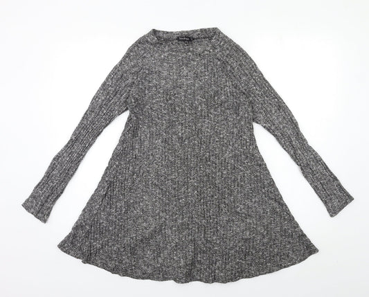 Boohoo Womens Grey  Knit Pullover Jumper Size 10