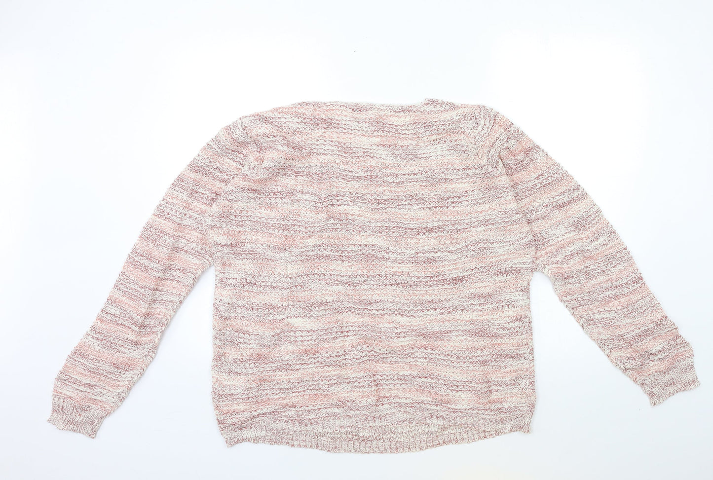 Womens UK Size M Papaya Pink Pullover Jumper