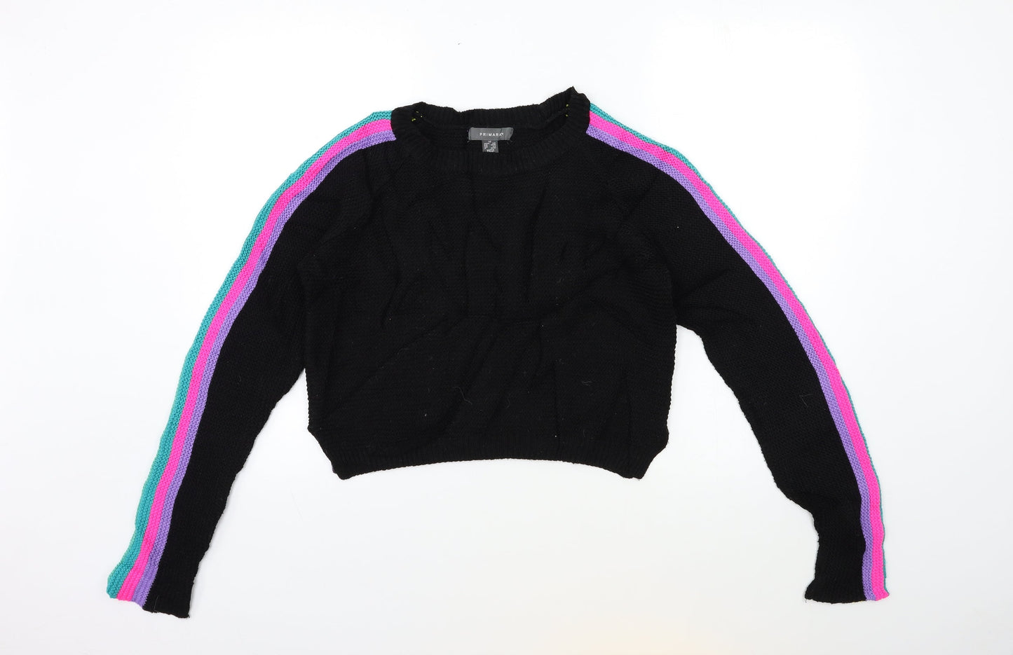 Primark Womens Black  Knit Pullover Jumper Size 6