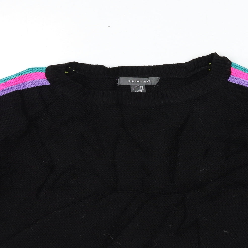 Primark Womens Black  Knit Pullover Jumper Size 6