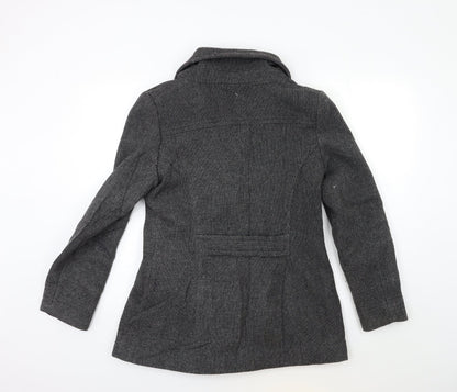 Womens UK Size 12 BHS Grey Overcoat