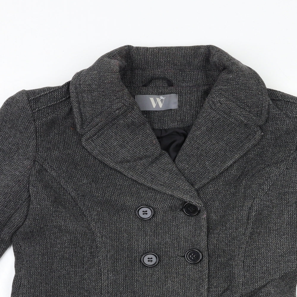 Womens UK Size 12 BHS Grey Overcoat