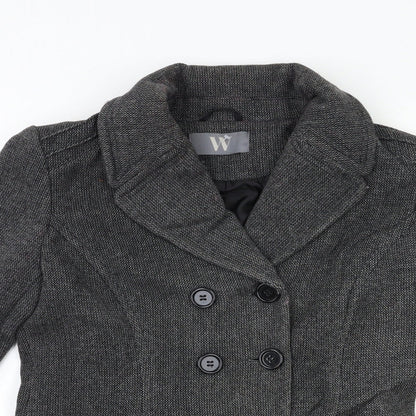 Womens UK Size 12 BHS Grey Overcoat