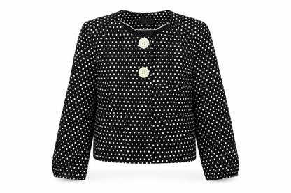 Marks & Spencer Womens Black Polka Dot  Jacket  Size 12