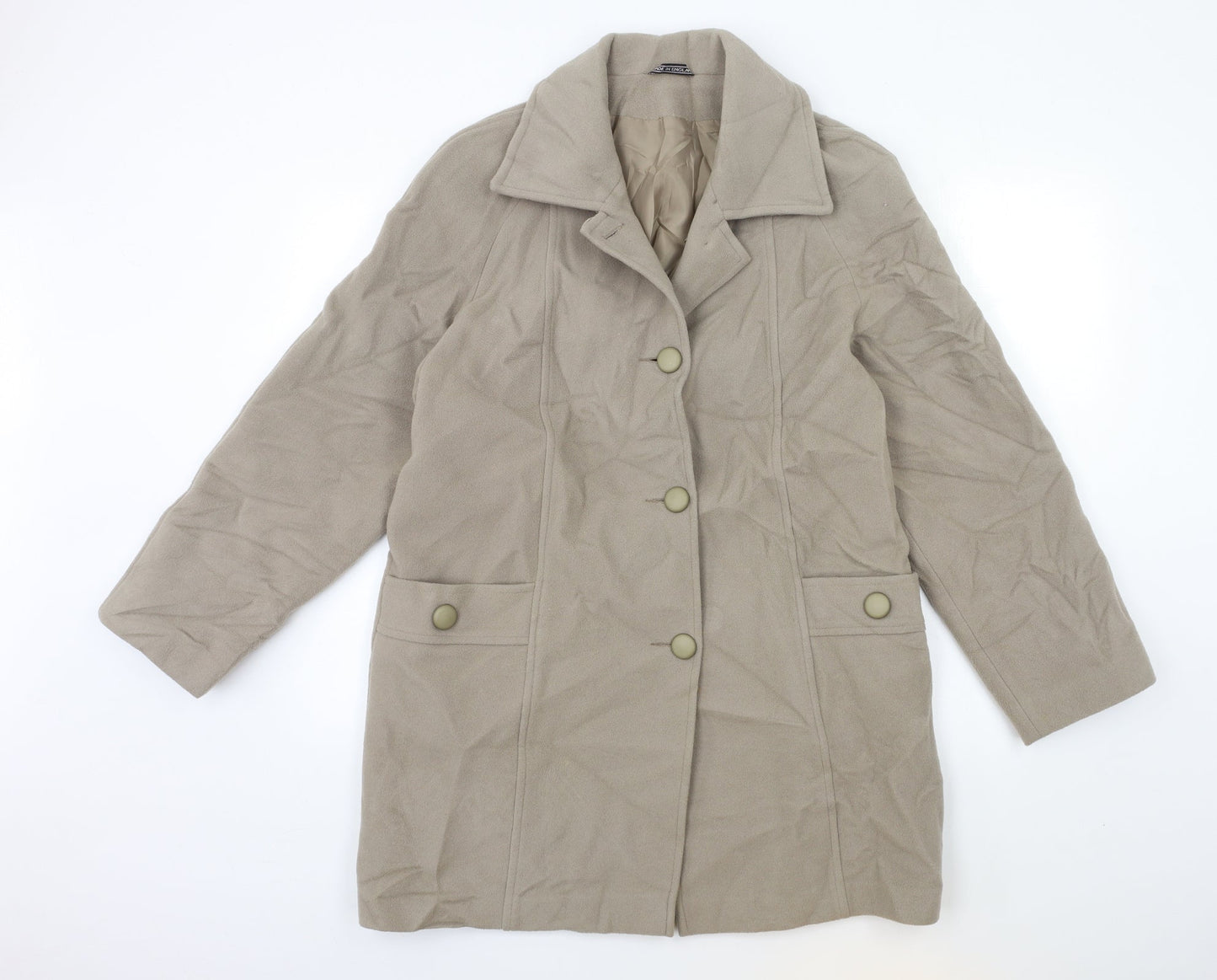 Preworn Womens Grey   Overcoat Coat Size 10