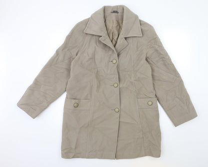 Preworn Womens Grey   Overcoat Coat Size 10