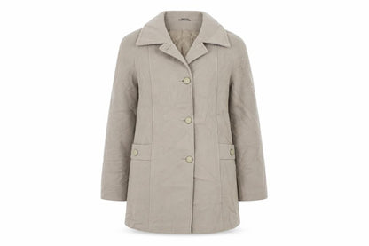 Preworn Womens Grey   Overcoat Coat Size 10