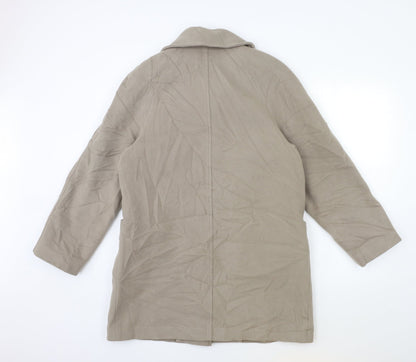 Preworn Womens Grey   Overcoat Coat Size 10