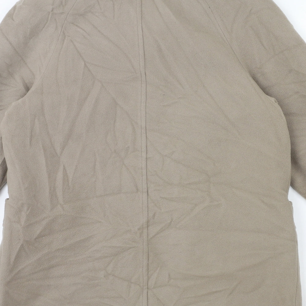 Preworn Womens Grey   Overcoat Coat Size 10