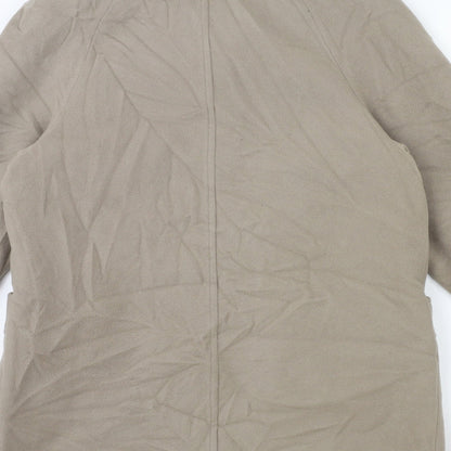 Preworn Womens Grey   Overcoat Coat Size 10