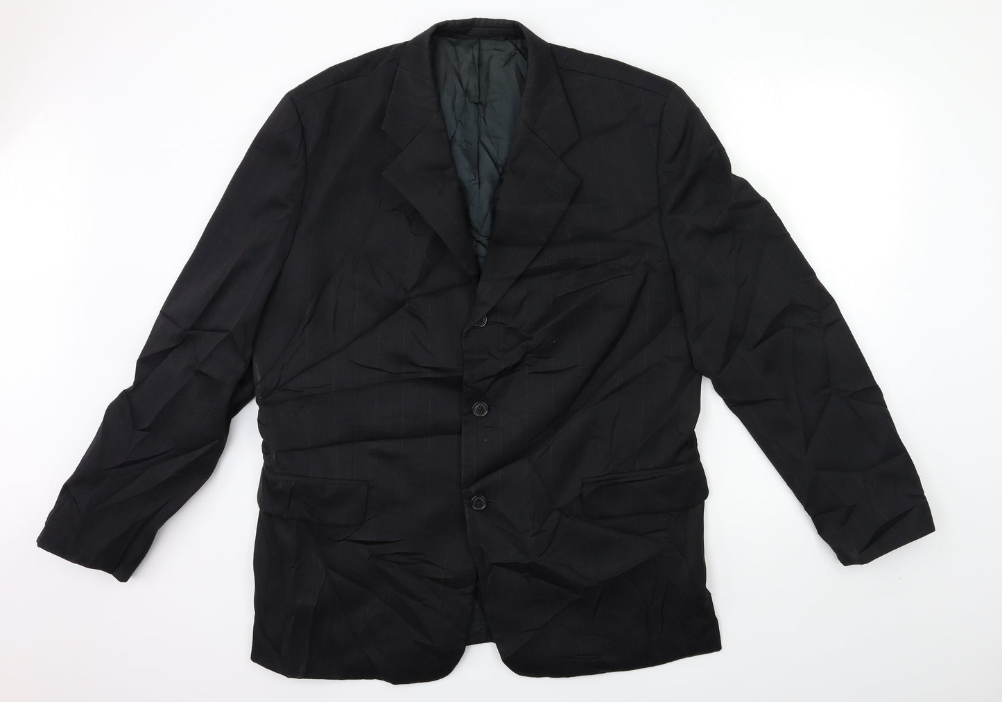 Mens UK Size 44 Preworn Regular Black Suit Jacket