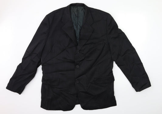 Mens UK Size 44 Preworn Regular Black Suit Jacket