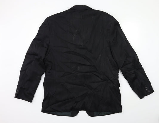 Mens UK Size 44 Preworn Regular Black Suit Jacket