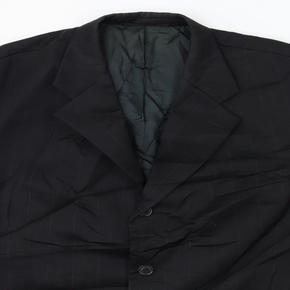 Mens UK Size 44 Preworn Regular Black Suit Jacket