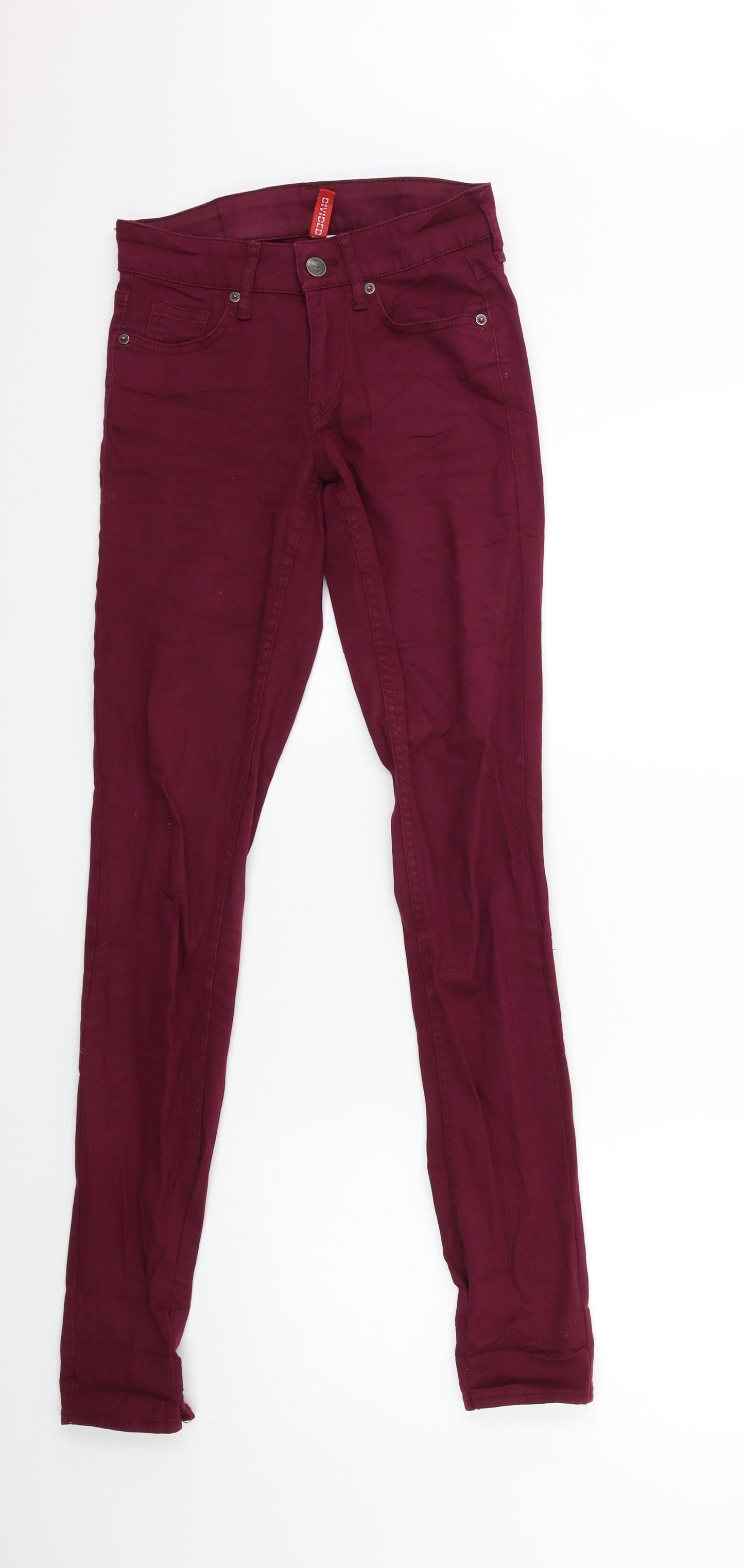 Womens UK Size 6 H&M Regular Fit Skinny Purple Jeans