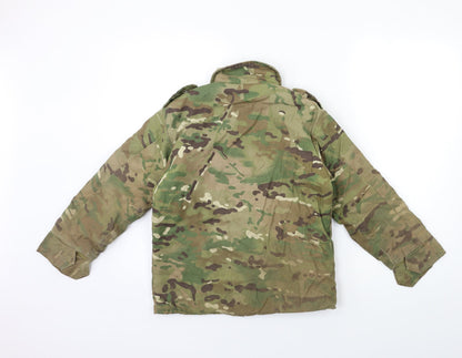 Preworn Girls Green Camouflage  Jacket  Size 7 Years