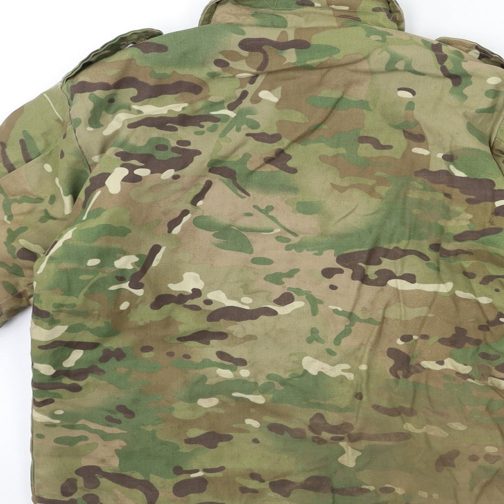 Preworn Girls Green Camouflage  Jacket  Size 7 Years