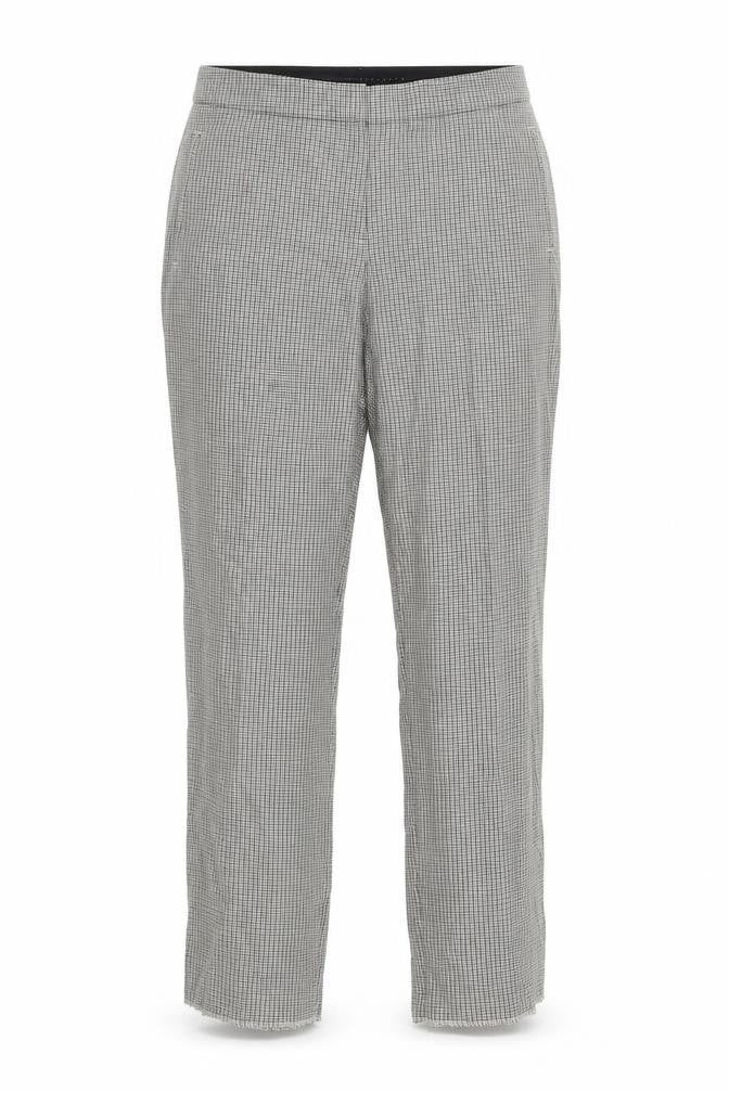 Marks & Spencer Womens Beige Check  Trousers  Size 14 L30 in