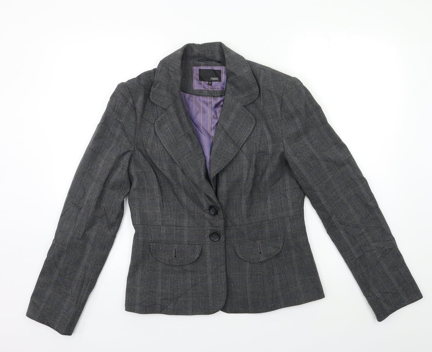 NEXT Womens Grey Striped  Jacket Blazer Size 12