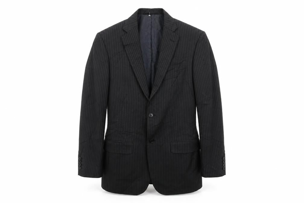 Marks & Spencer Mens Grey Striped  Jacket Suit Jacket Size 38