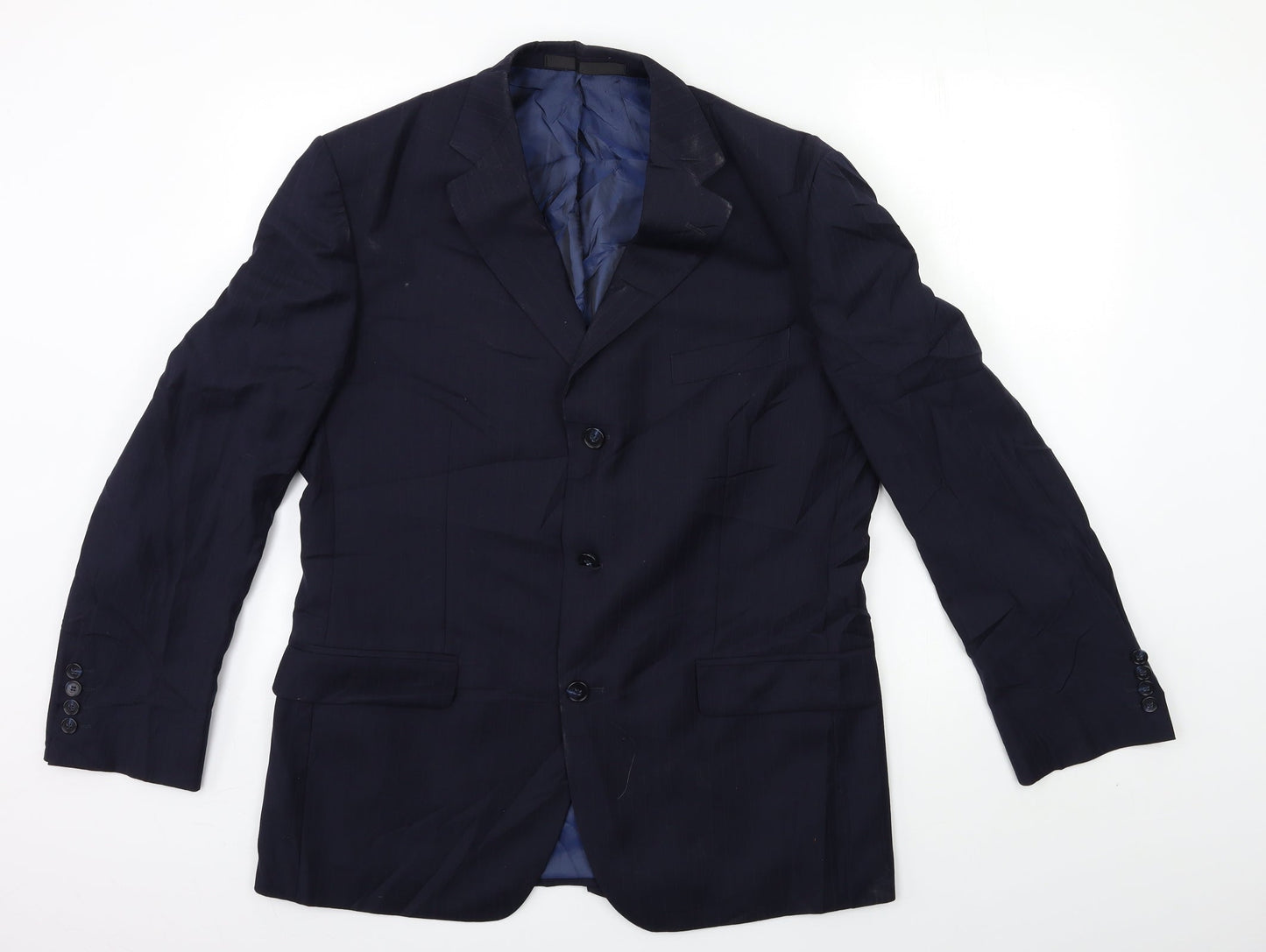 Mens UK Size 42 Marks and Spencer Regular Blue Suit Jacket