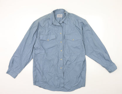 Mens UK Size M NICO Blue  Button-Up Long Sleeve Casual Shirt