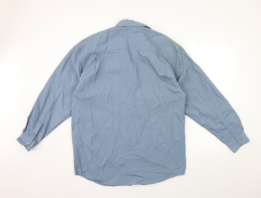 Mens UK Size M NICO Blue  Button-Up Long Sleeve Casual Shirt