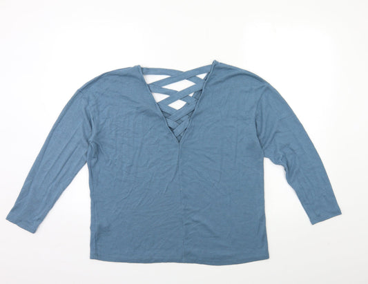 Primark Womens Blue  Knit Pullover Jumper Size 10