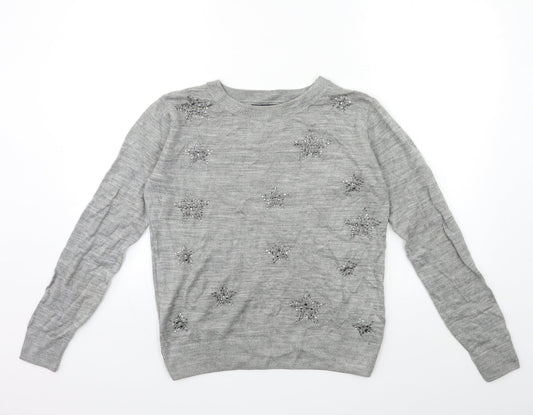 Womens UK Size S Marks and Spencer Grey Pullover Jumper