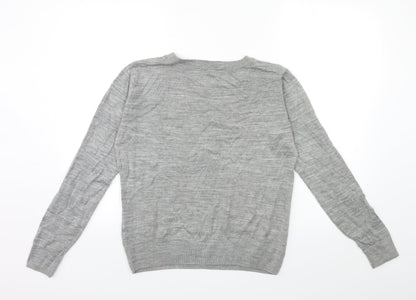 Womens UK Size S Marks and Spencer Grey Pullover Jumper