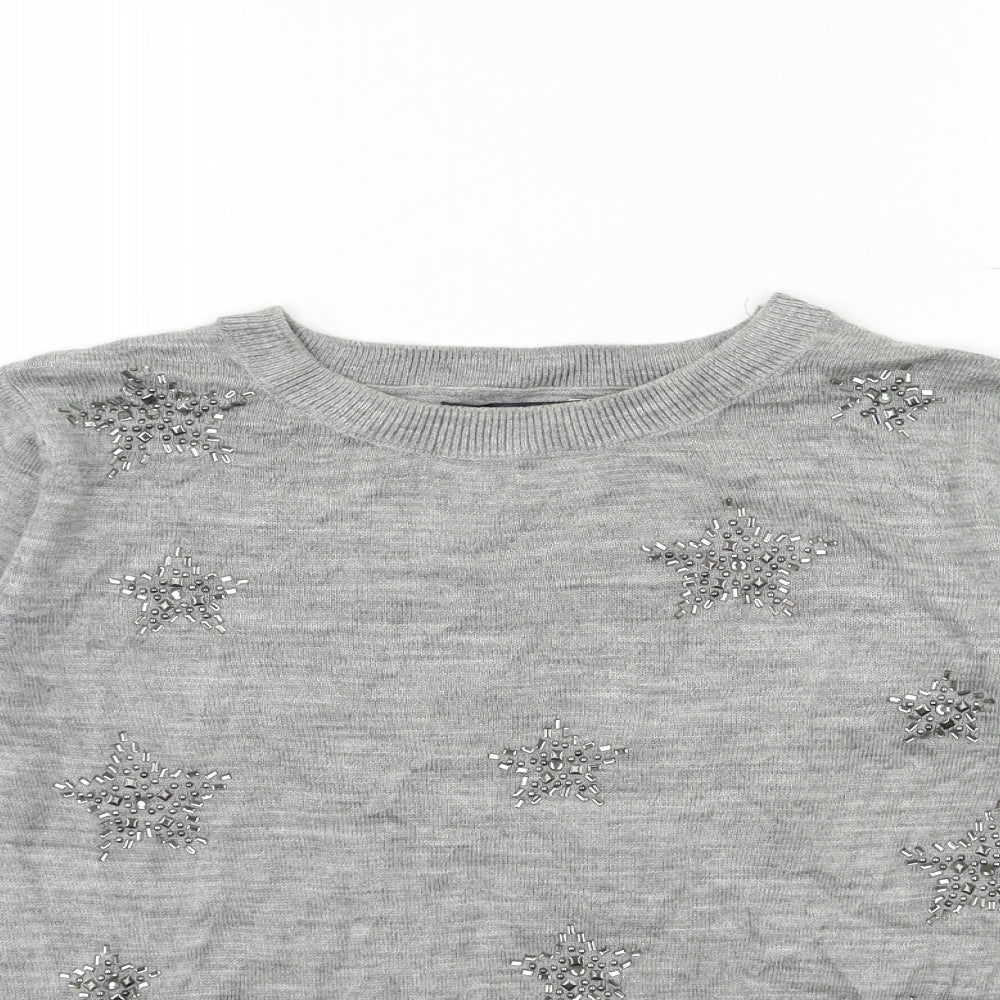 Womens UK Size S Marks and Spencer Grey Pullover Jumper