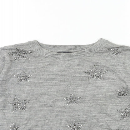 Womens UK Size S Marks and Spencer Grey Pullover Jumper