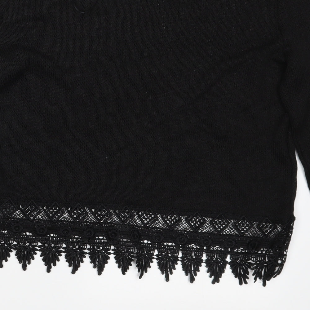 Womens UK Size XS Divided Black Basic T-Shirt