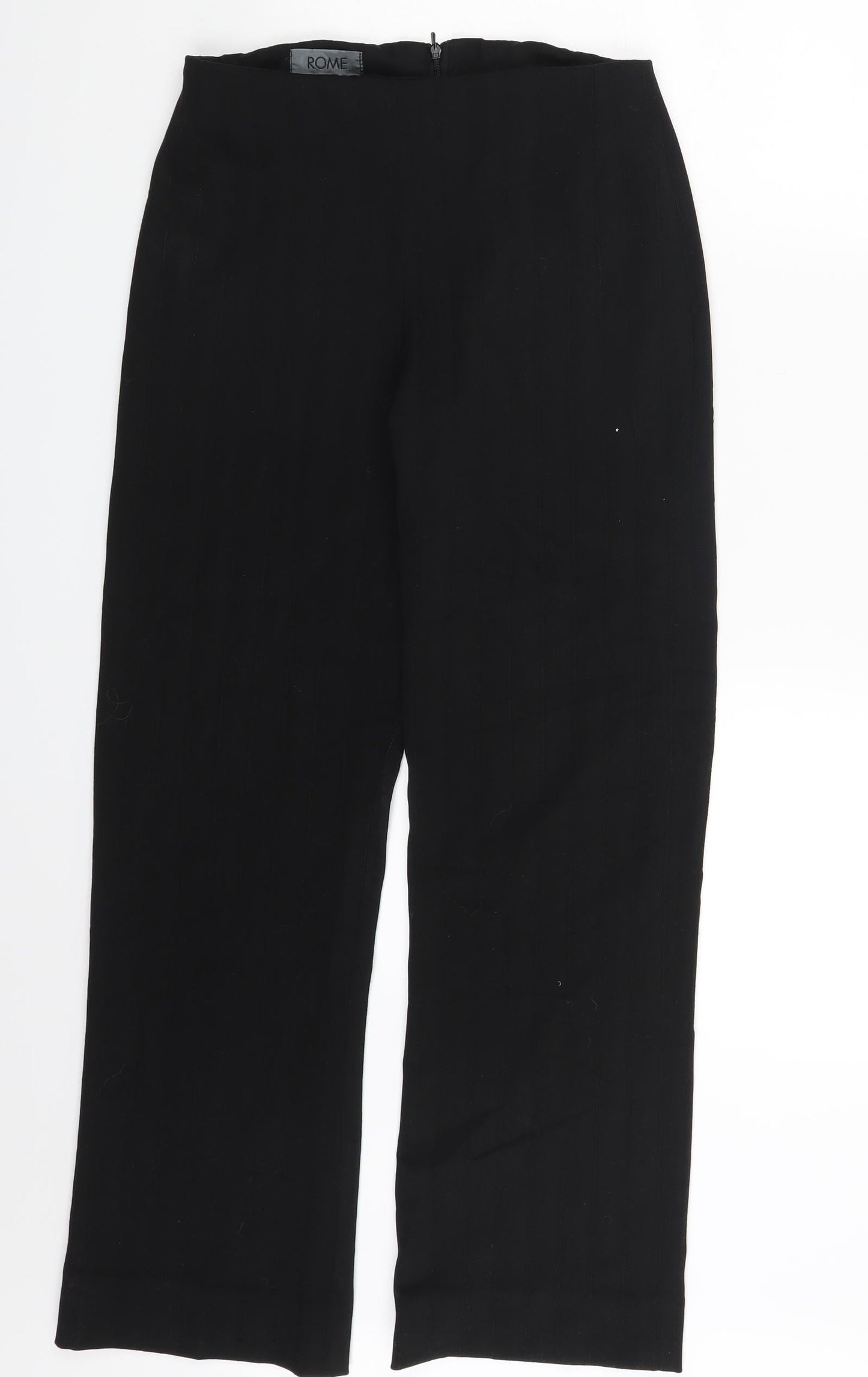 Rome Womens Black Striped  Trousers  One Size L26 in