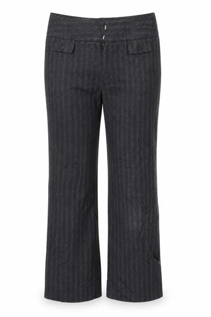 Womens UK Size One Size Preworn Regular Fit  Grey Trousers